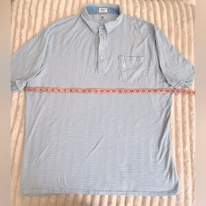 Men's Johnnie-Os XXL Blue Striped Polo Shirt